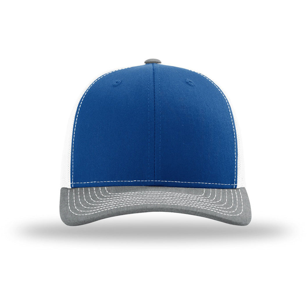 112-Royal/ White/ Heather Grey