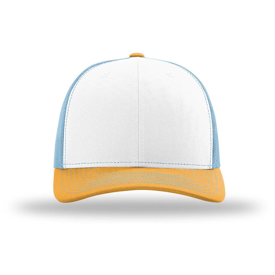 112-White/ Columbia Blue/ Yellow