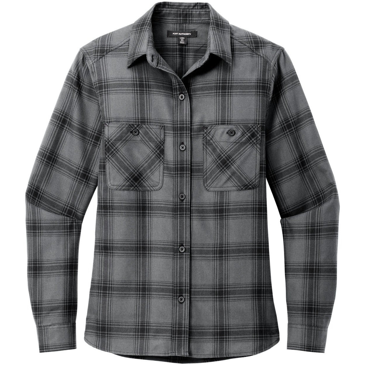 Grey/ Black Open Plaid