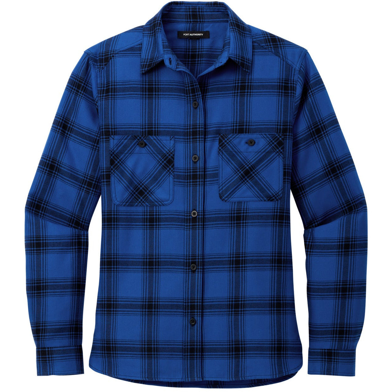 Royal/ Black Open Plaid