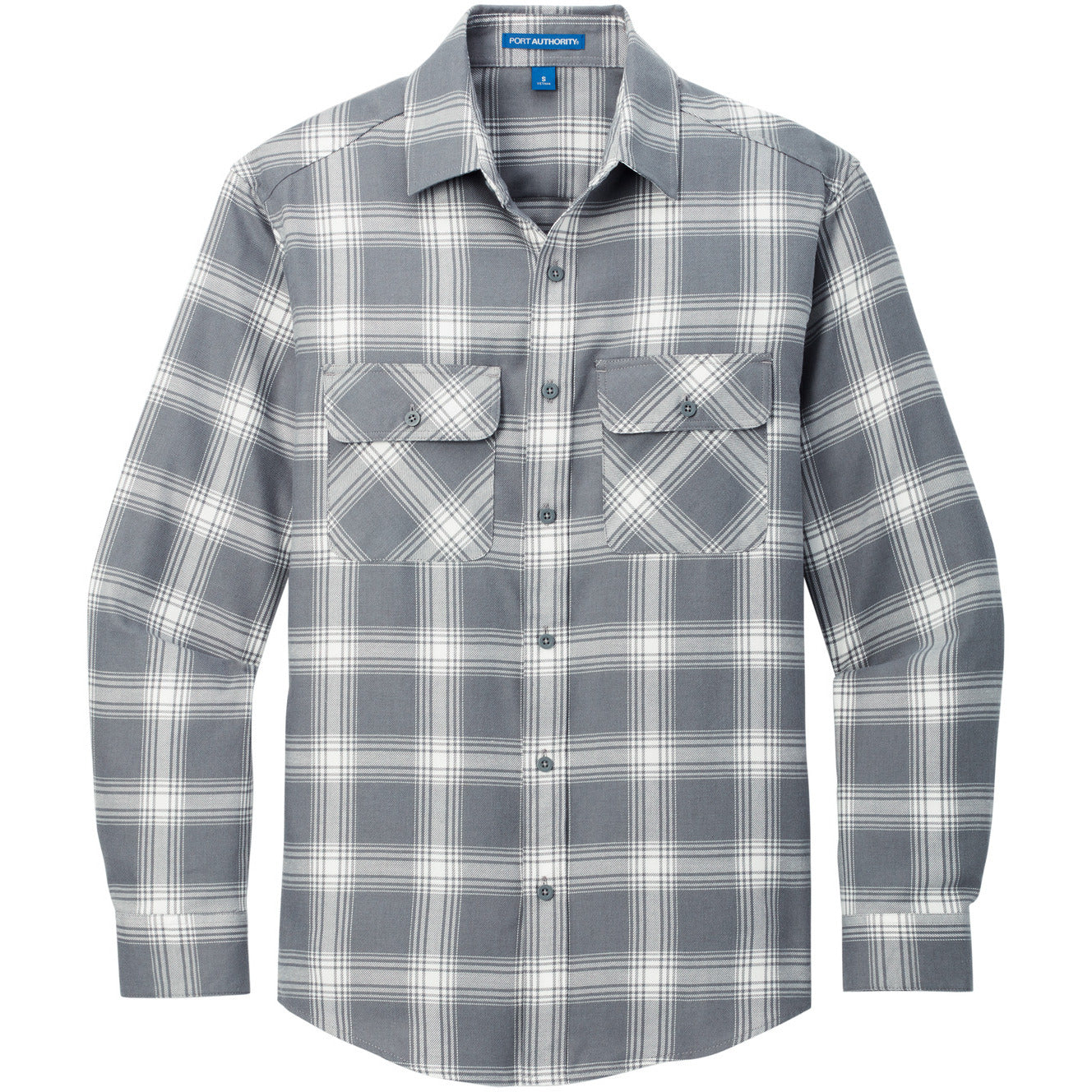W668-Grey/ Cream Open Plaid