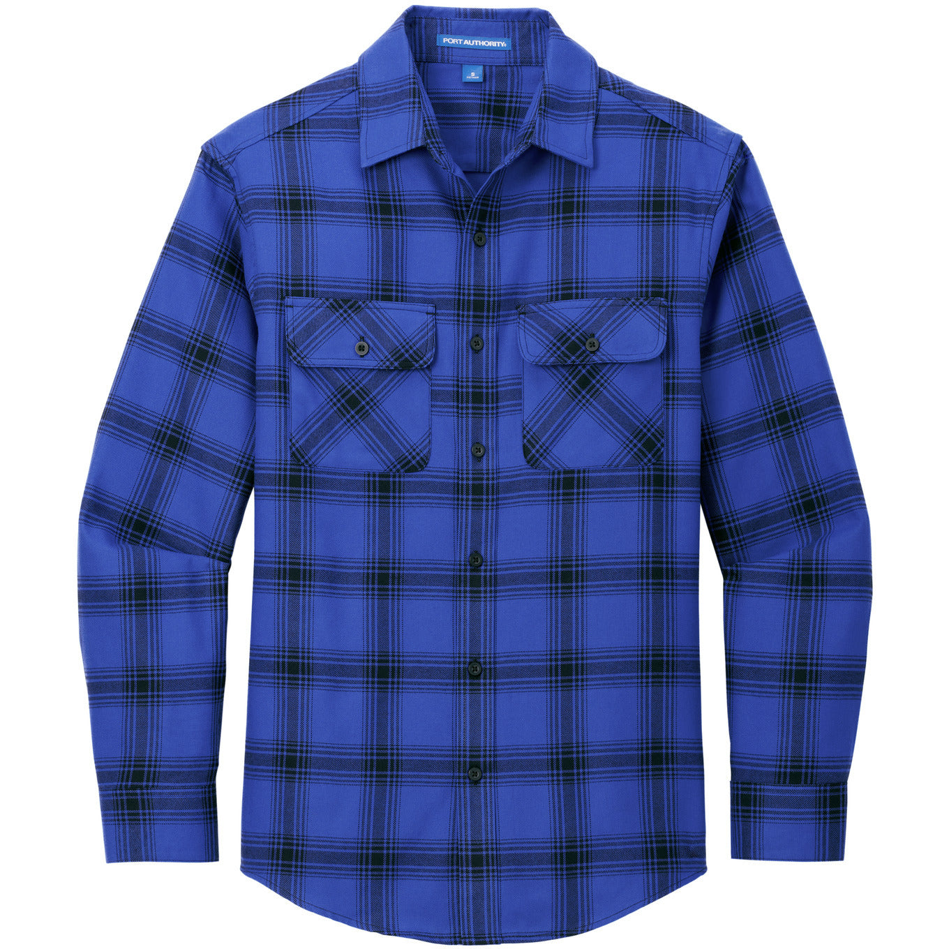 W668-Royal/ Black Open Plaid