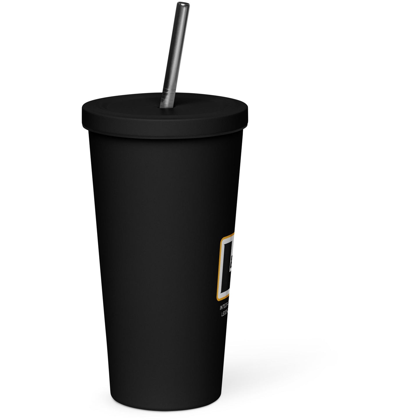 Insulated tumbler with a straw