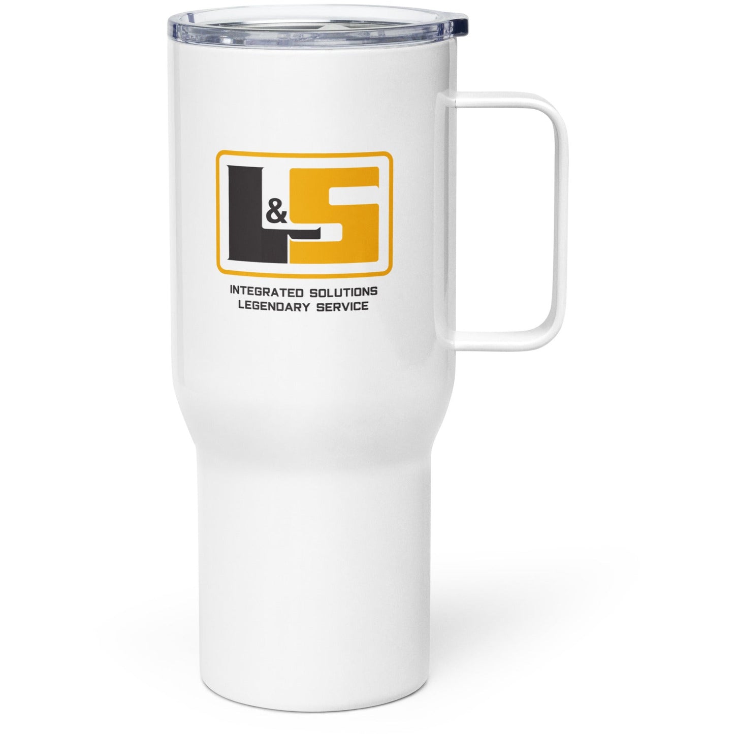 Travel mug with a handle