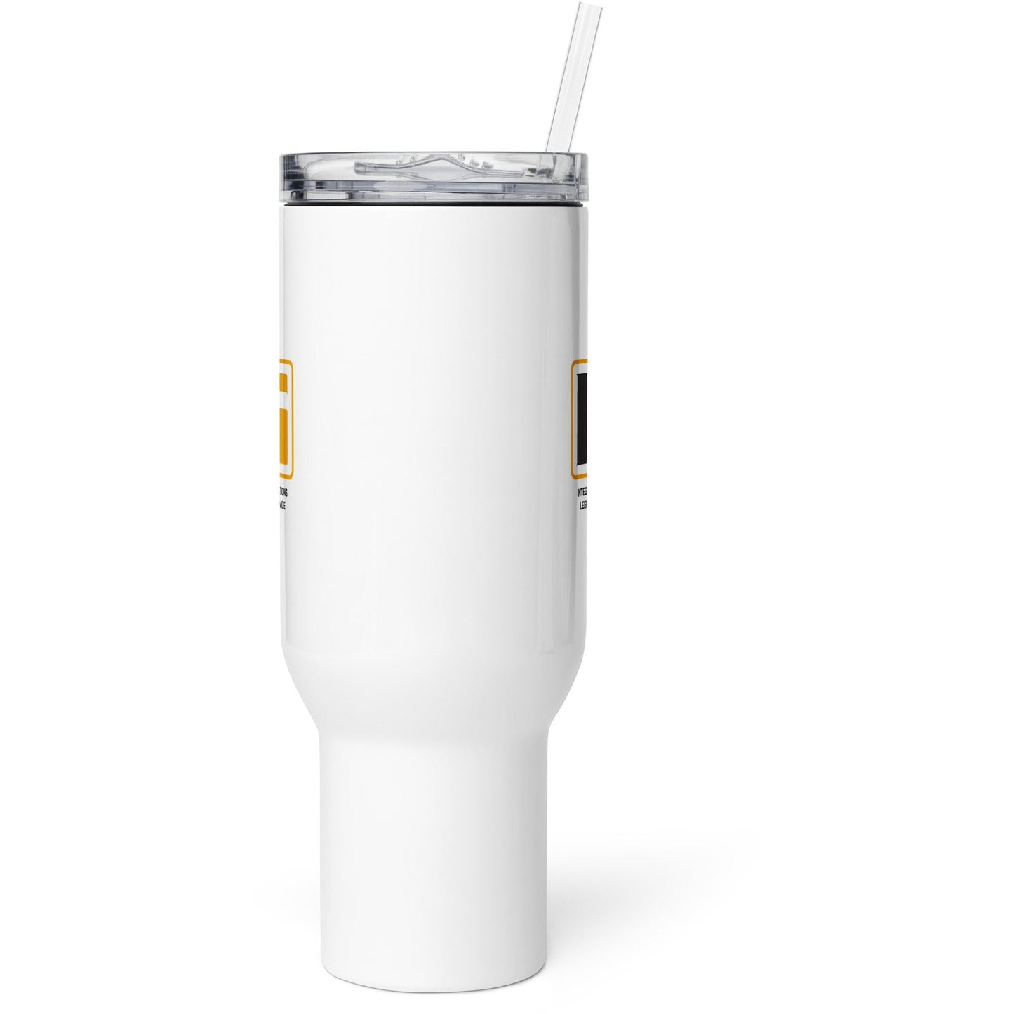 Travel mug with a handle