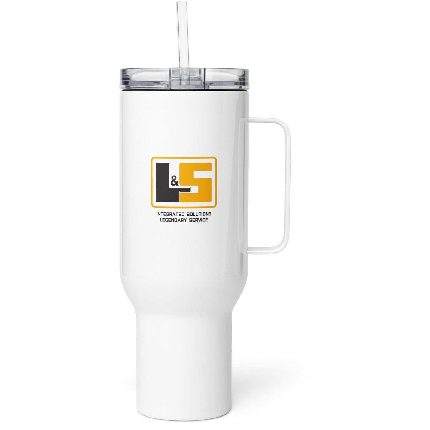 Travel mug with a handle
