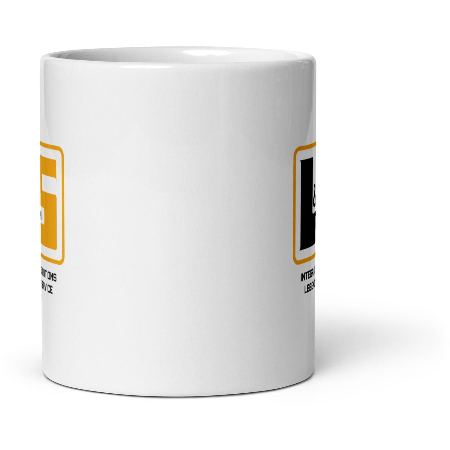 White glossy mug