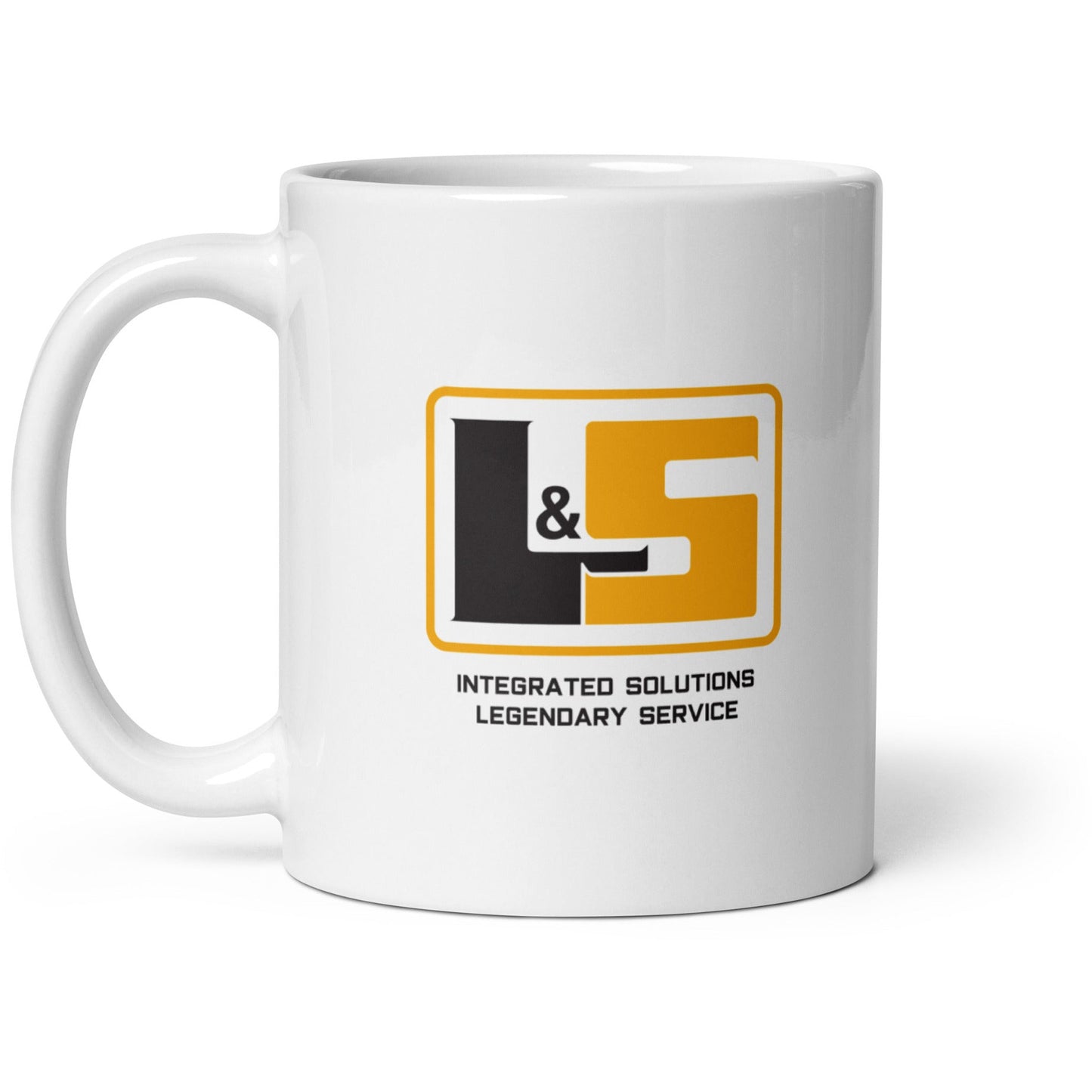White glossy mug