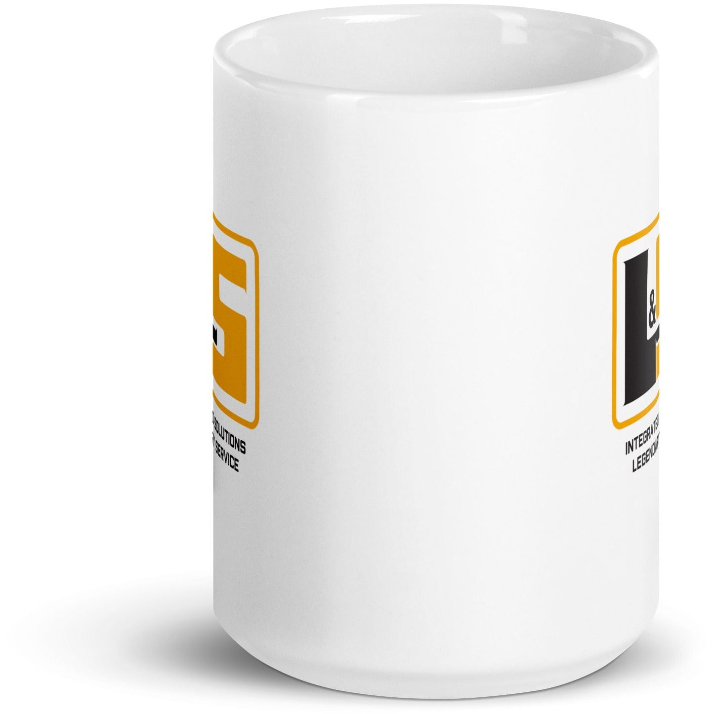 White glossy mug