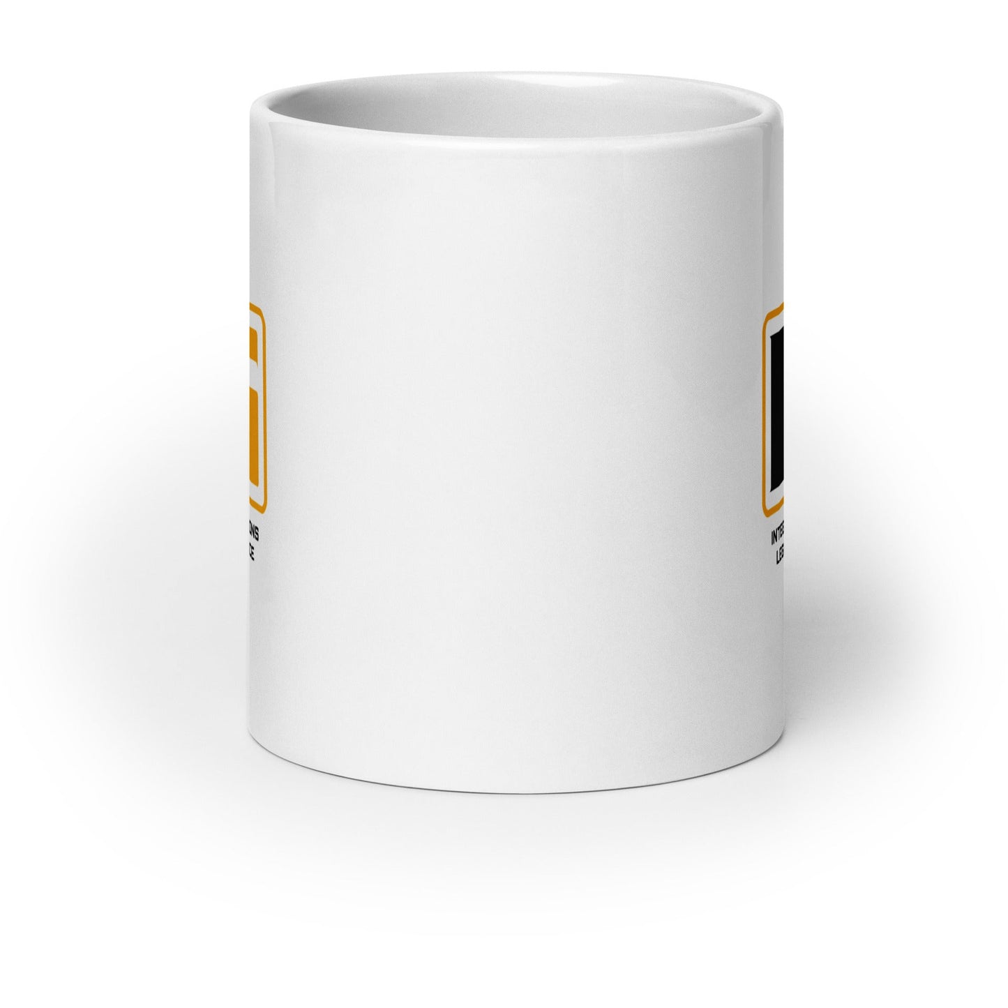 White glossy mug