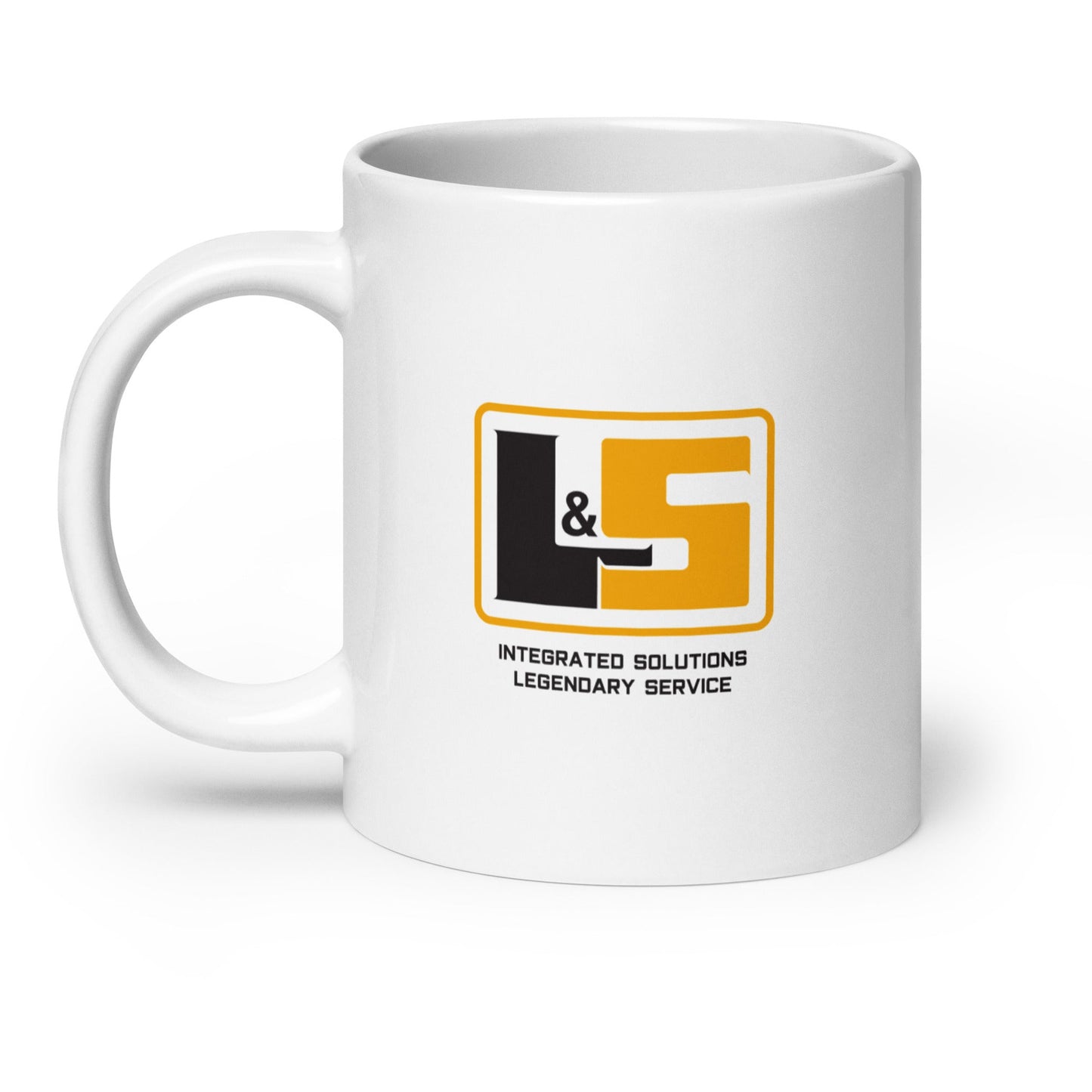 White glossy mug